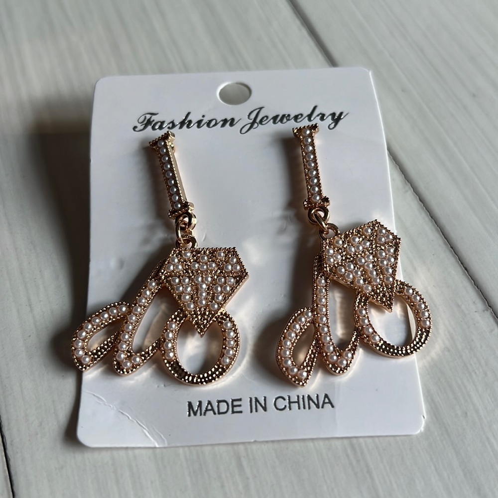 Beaded I do earrings